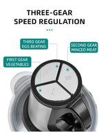 3 Speeds 304 Stainless Steel Electric Chopper Meat Grinder Mincer Food Processor Slicer Vegetable Food Chopper Meat Slicer Machine 220V 3L