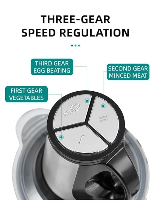 3 Speeds 304 Stainless Steel Electric Chopper Meat Grinder Mincer Food Processor Slicer Vegetable Food Chopper Meat Slicer Machine 220V 3L