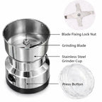 Nima Stainless Steel Multifunctional Electric Grinder & Coffee Maker, Mini Spice and Masala Grinder for Coffee Beans, Nuts and Grains, Durable Household Grinder for Home Kitchen