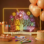 7 Color LED Note Board Light up Dry Erase Boards Led Drawing Board for Kids With Includes Adapter