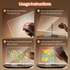 7 Color LED Note Board Light up Dry Erase Boards Led Drawing Board for Kids With Includes Adapter