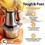 3 Speeds 304 Stainless Steel Electric Chopper Meat Grinder Mincer Food Processor Slicer Vegetable Food Chopper Meat Slicer Machine 220V 3L